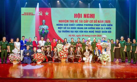 Trường Đại học Văn hóa Nghệ thuật Quân đội nghiệm thu xuất sắc đề tài khoa học về phương pháp biểu diễn ca khúc mang âm hưởng dân ca