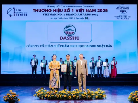 Dasshu được vinh danh Hạng Vàng tại chương trình “Thương Hiệu Số 1 Việt Nam 2025”