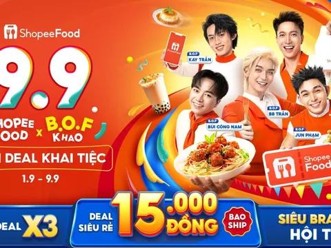 ShopeeFood khởi động Vạn Deal Khai Tiệc 9.9, đón mùa tựu trường