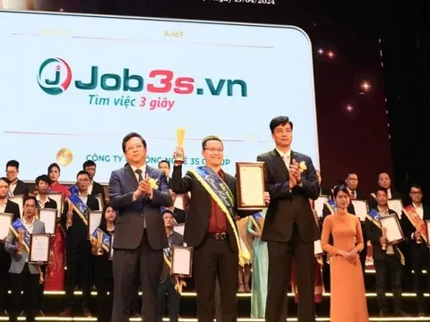 Nền tảng tuyển dụng ứng dụng AI Job3s.vn xuất sắc đạt Giải thưởng Sao Khuê 2024 ở hạng mục A-IoT