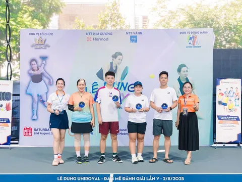 Hermod tài trợ kim cương giải Pickleball LÊ DUNG UNIROYAL lần V: Vững bước cùng phong trào thể thao Việt